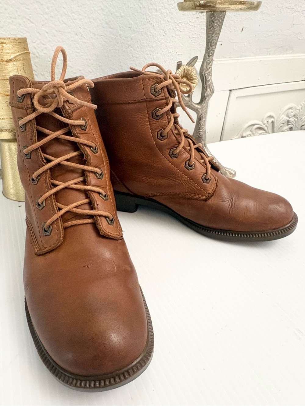 Kodiak Women’s Waterproof Tan Leather Lace-Up Ankle Boots Size 8